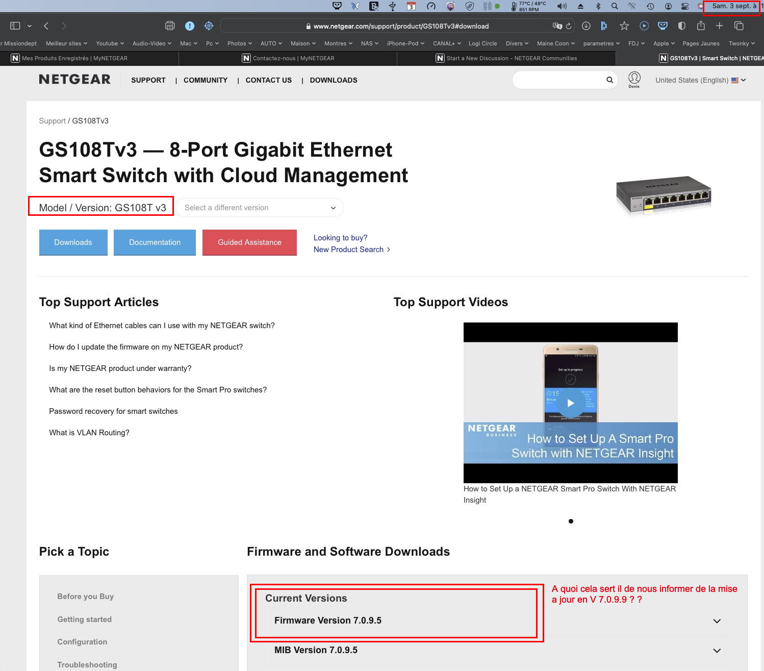 Résolu MISES A JOUR FIRMWARE SWITCH MANAGEABLE ( GS 108) NETGEAR Communities